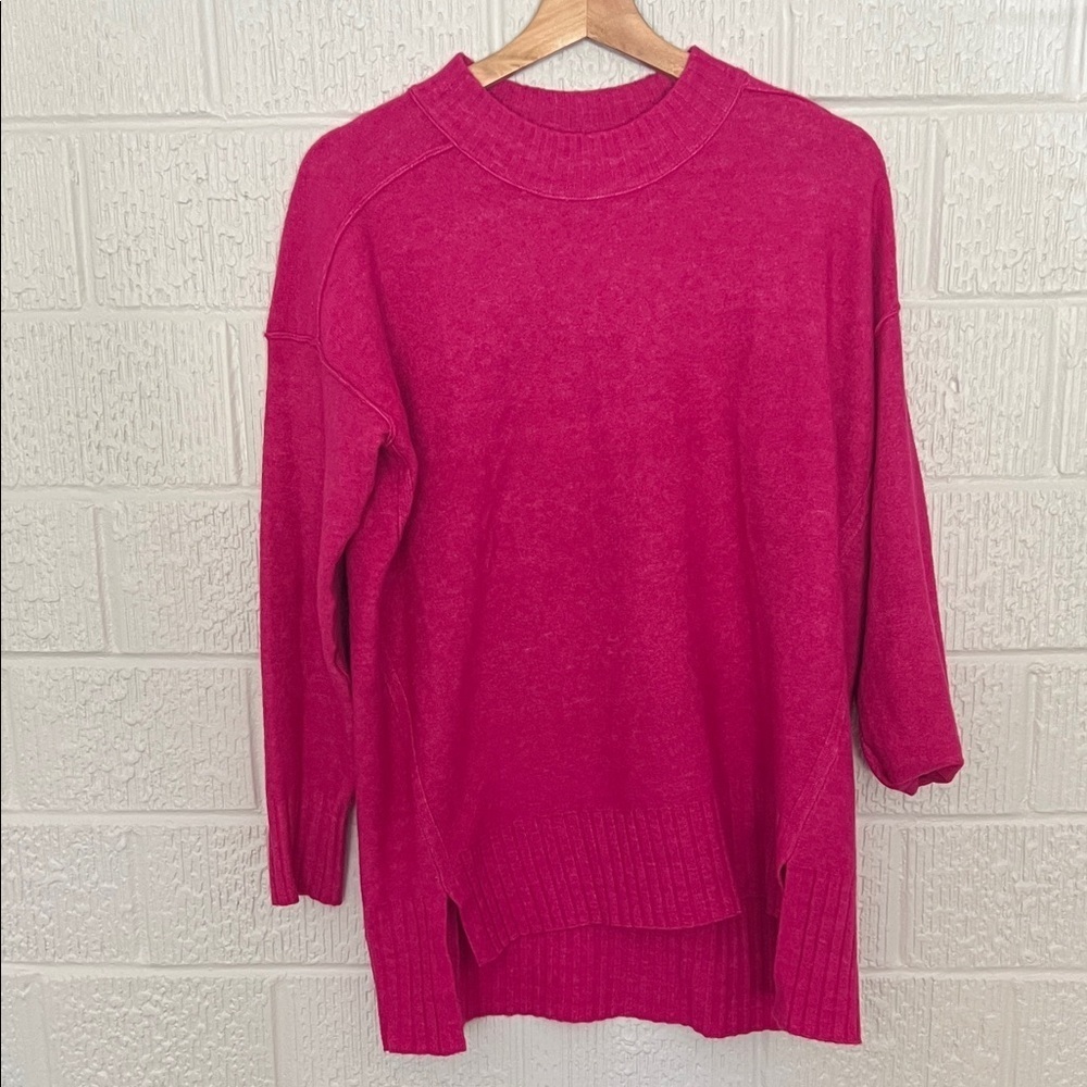Free People Fuchsia Crew Neck Sweater - Picture 3 of 9